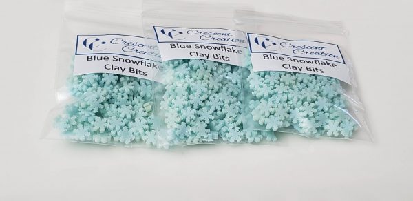 Blue Snowflake Clay Bits