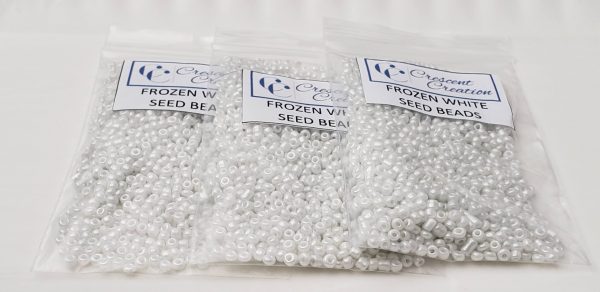 Frozen white Seed Beads