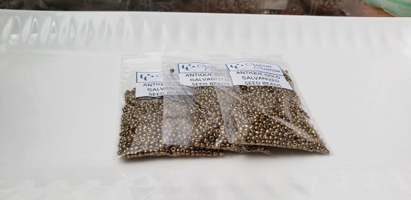 Antique Gold Galvanised Seed Beads
