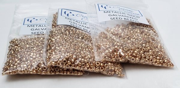 Metallic Gold Galvanized Seed Beads