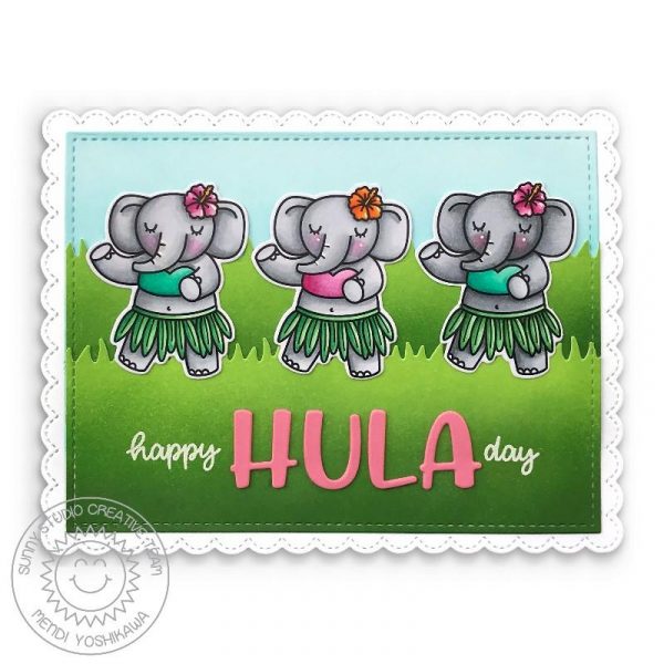 Tiki Time Elephant Hula Card