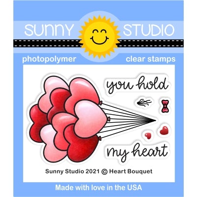 Sunny Studio Stamps Heart Bouquet Stamp