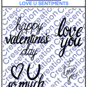 Love U sentiments Digital Stamp