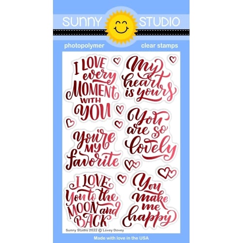 Sunny Studio Stamps Lovey Dovey Stamp