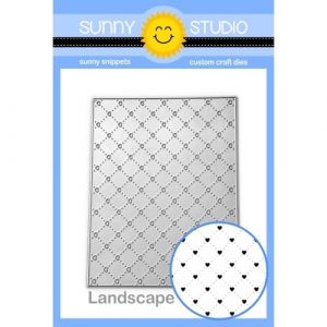 Sunny Studio Stamps Quilted Heart Landscape Die