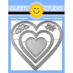 Sunny Studio Stamps Stitched Hearts Die