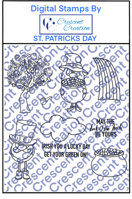 St. Patrick’s Day digital stamp Shop image